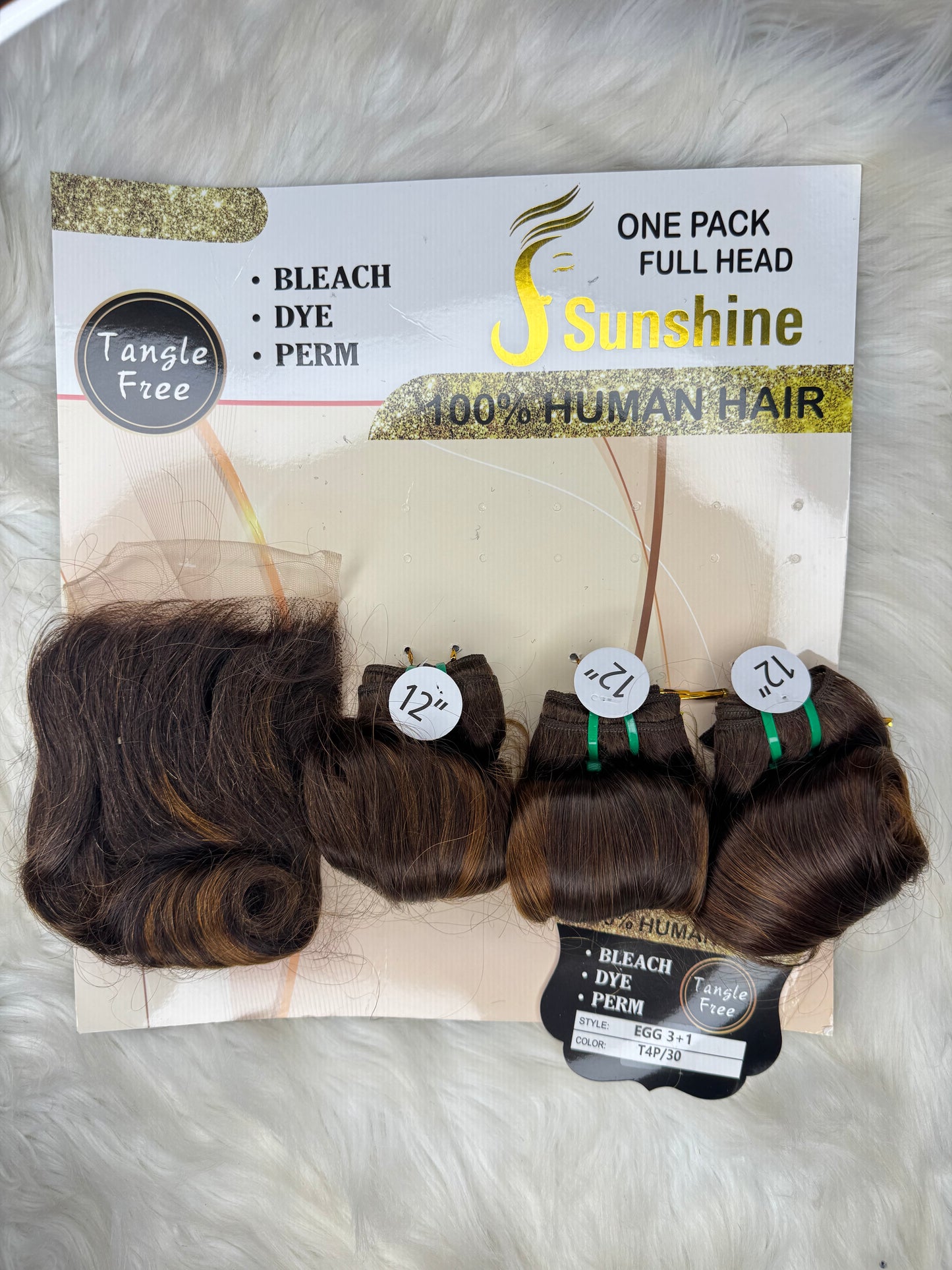 Sunshine egg curls+ 4x4 color 4p/30