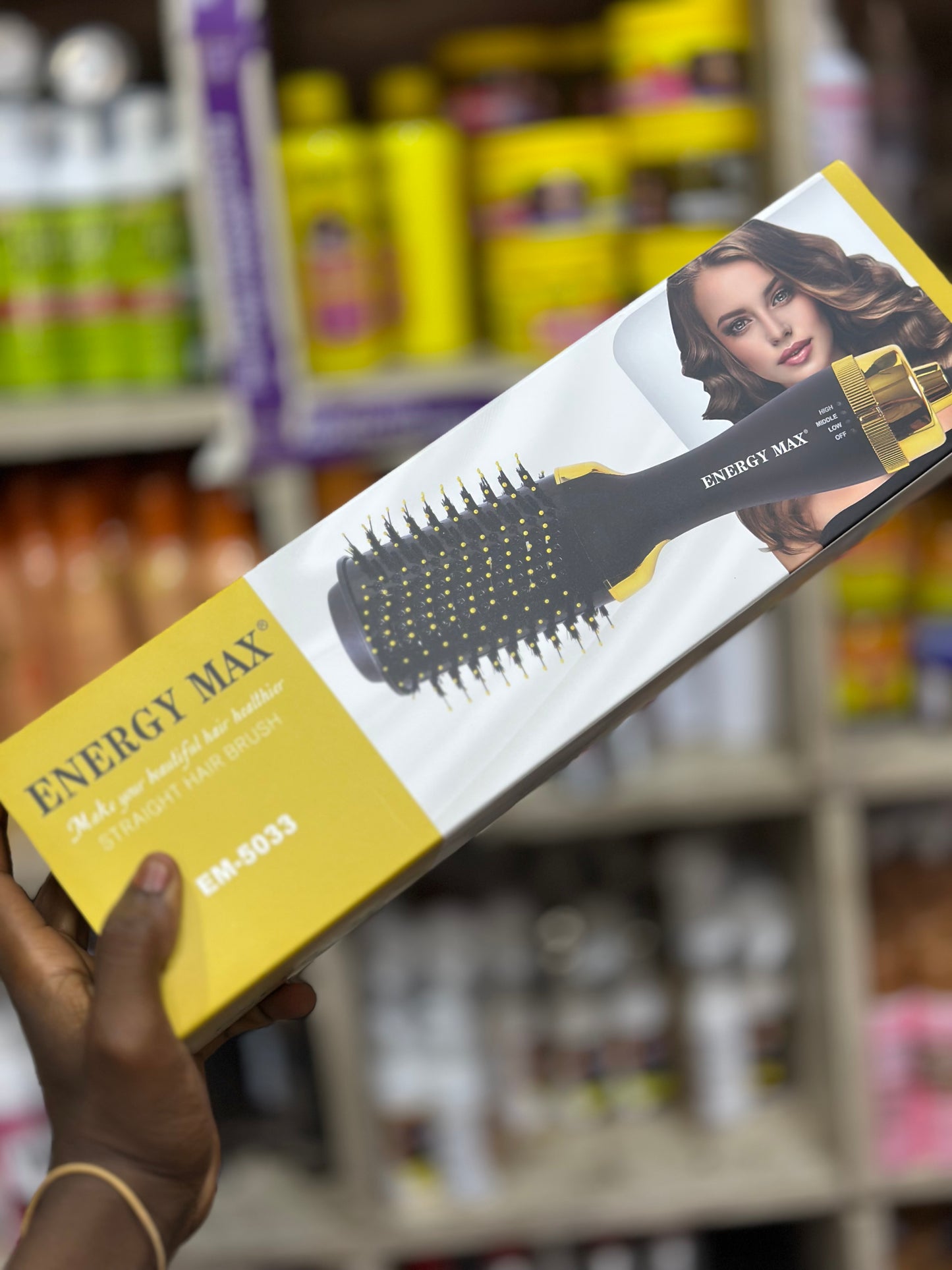 Energy Max Hair Brush Straightener