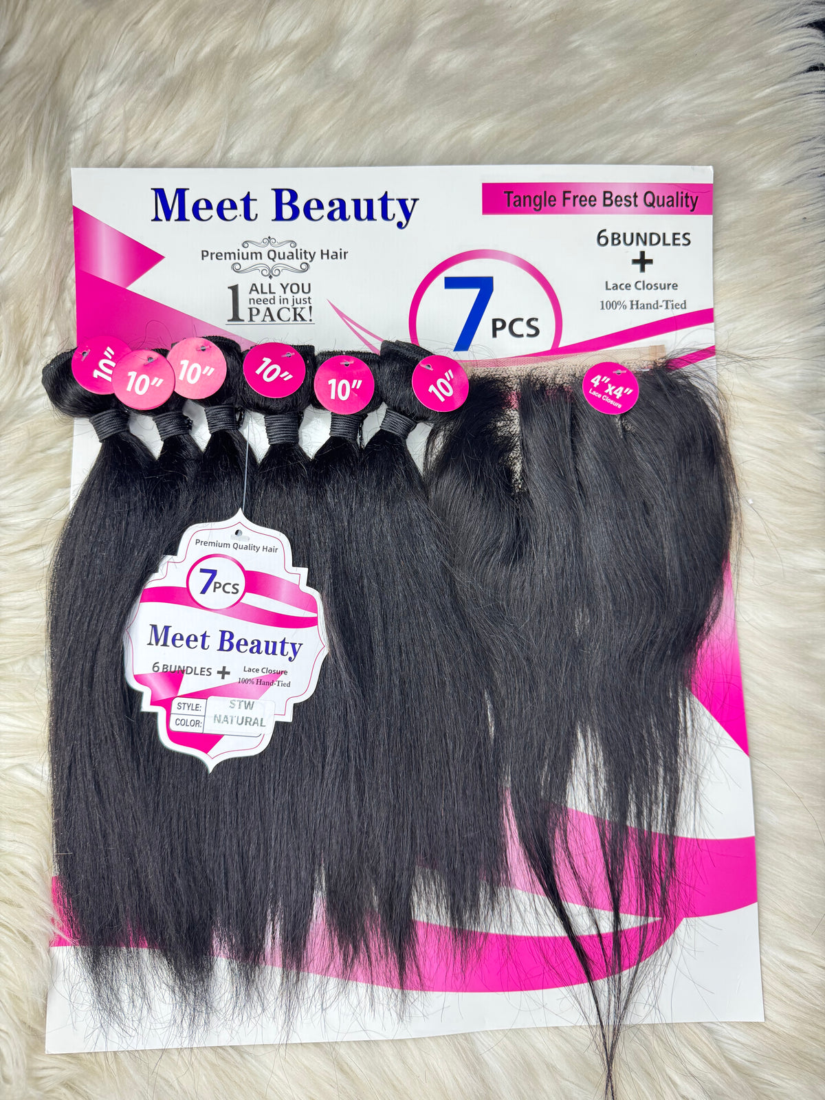 Meet Beauty Straight + 4x4 lace closure
