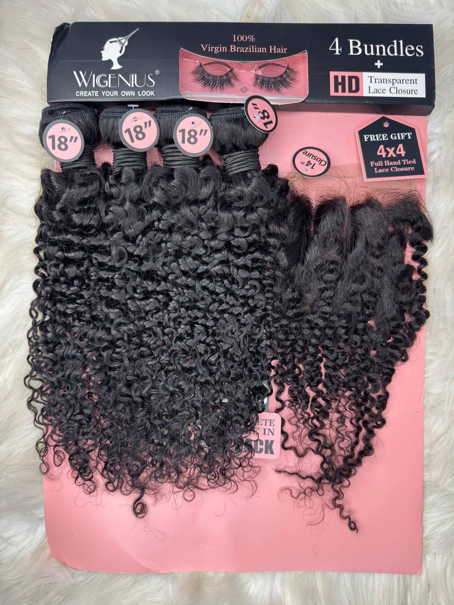 Wigenius jerry curls + 4x4 closure