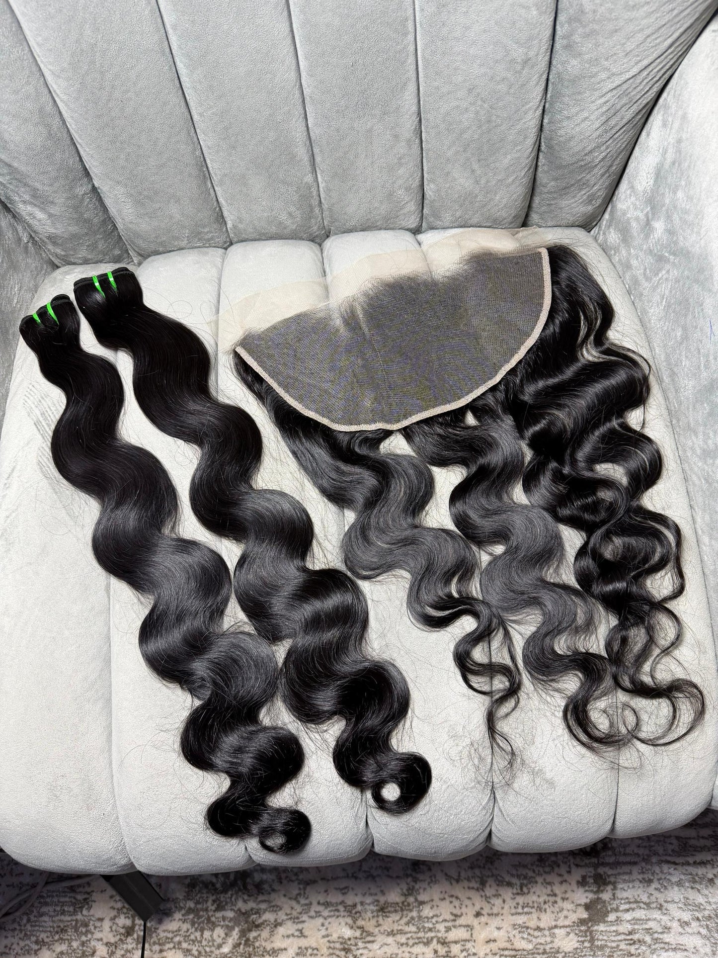 Peruvian SDD Bodywave bundles+ 13x6 matching frontal