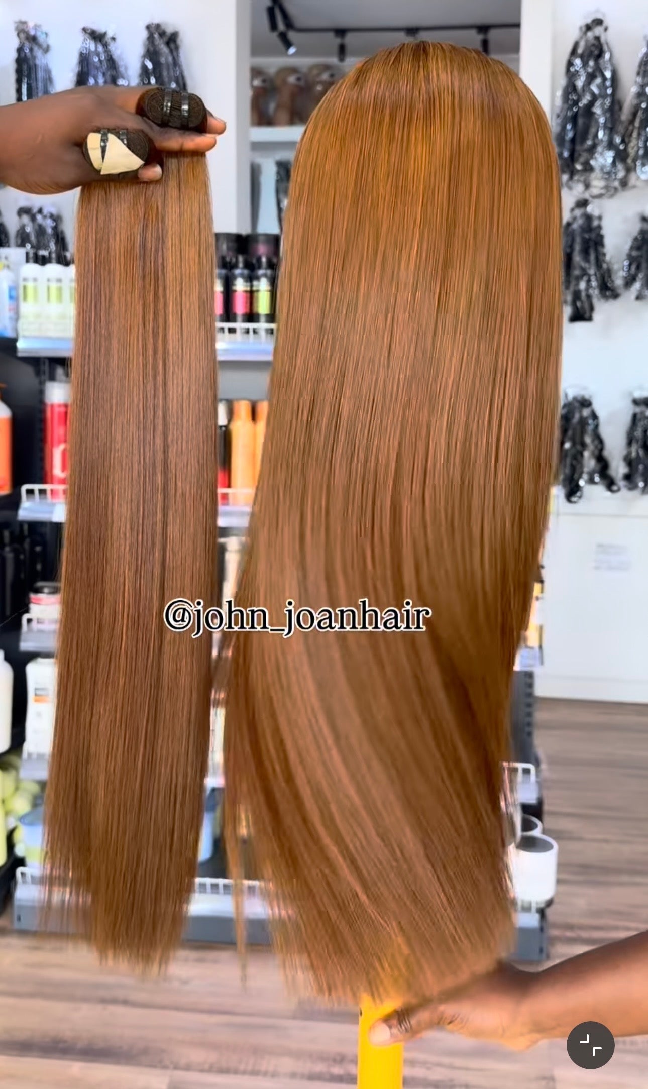 Vietnamese bone straight color golden brown