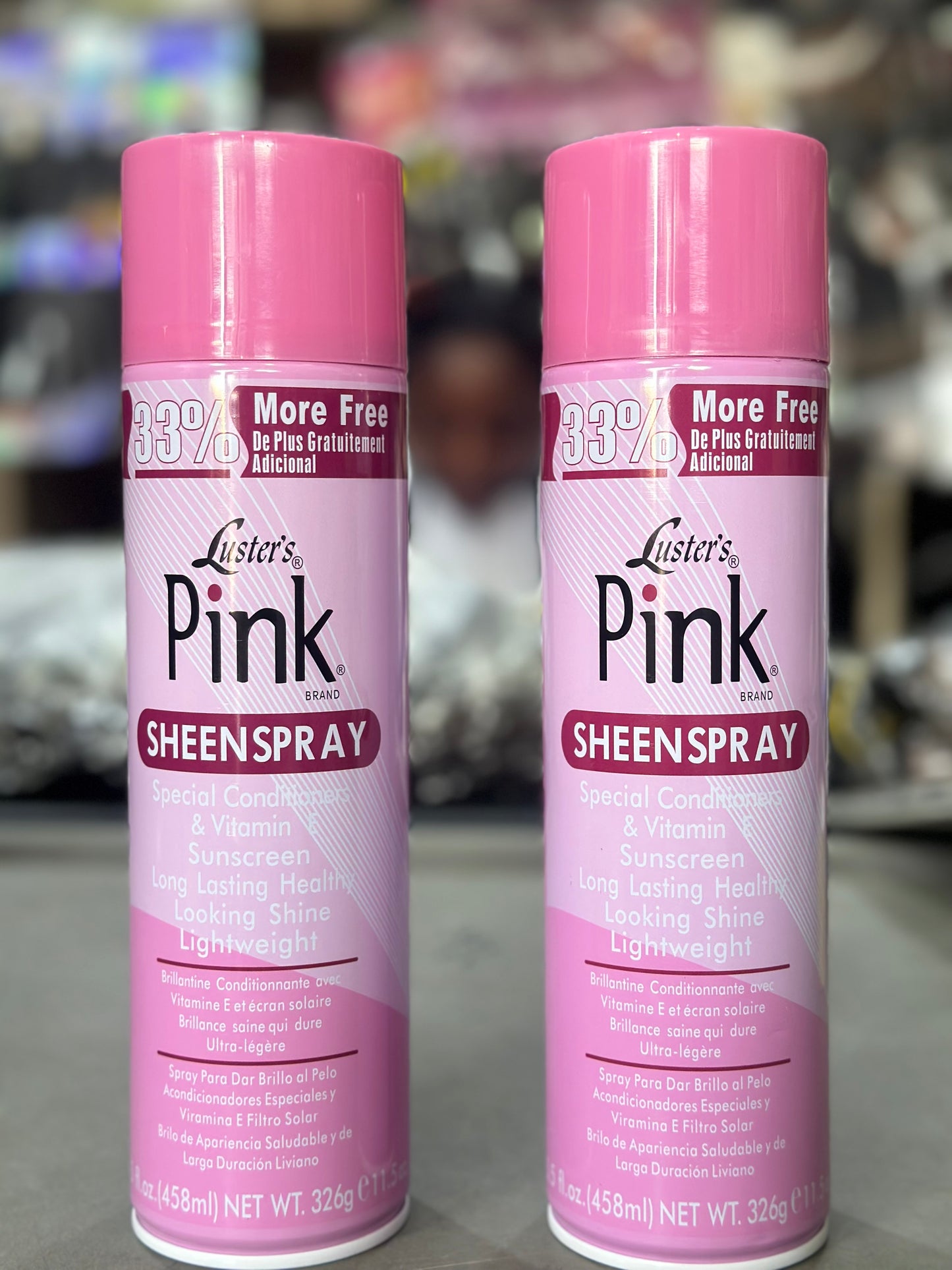 Luster’s Pink Oil Sheen Spray