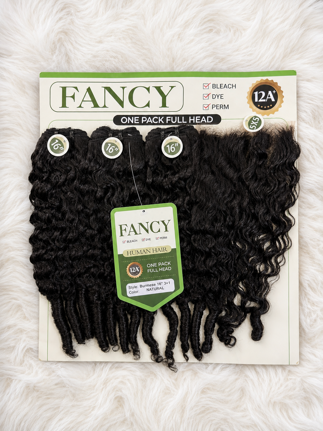 Fancy Burmese Curls+5x5 black