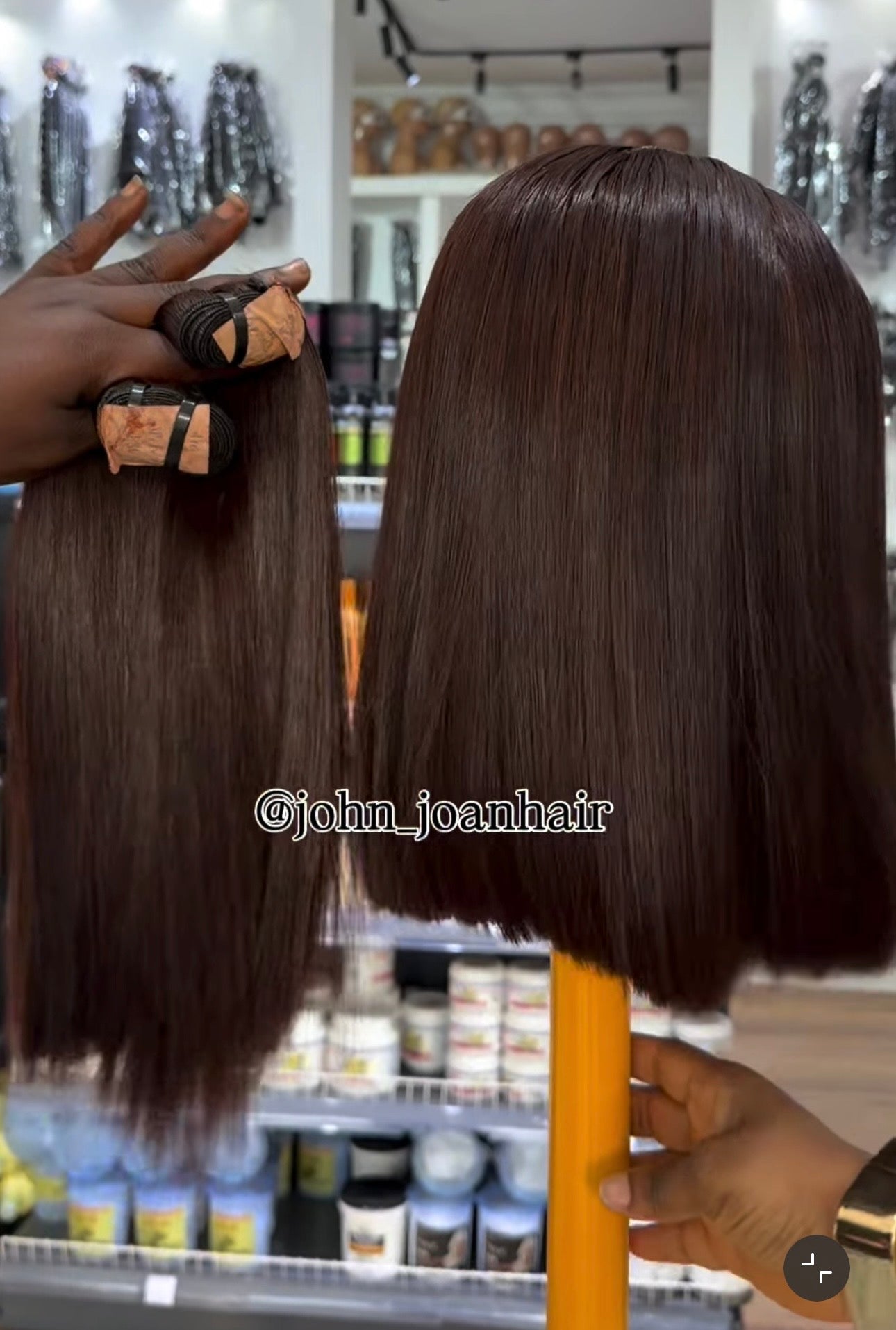 Vietnamese bone straight color chocolate brown