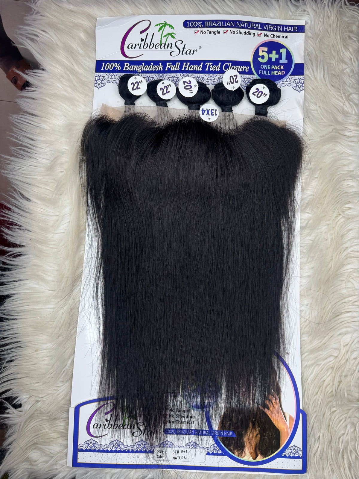 Caribbean Star Straight+13x4 lace frontal