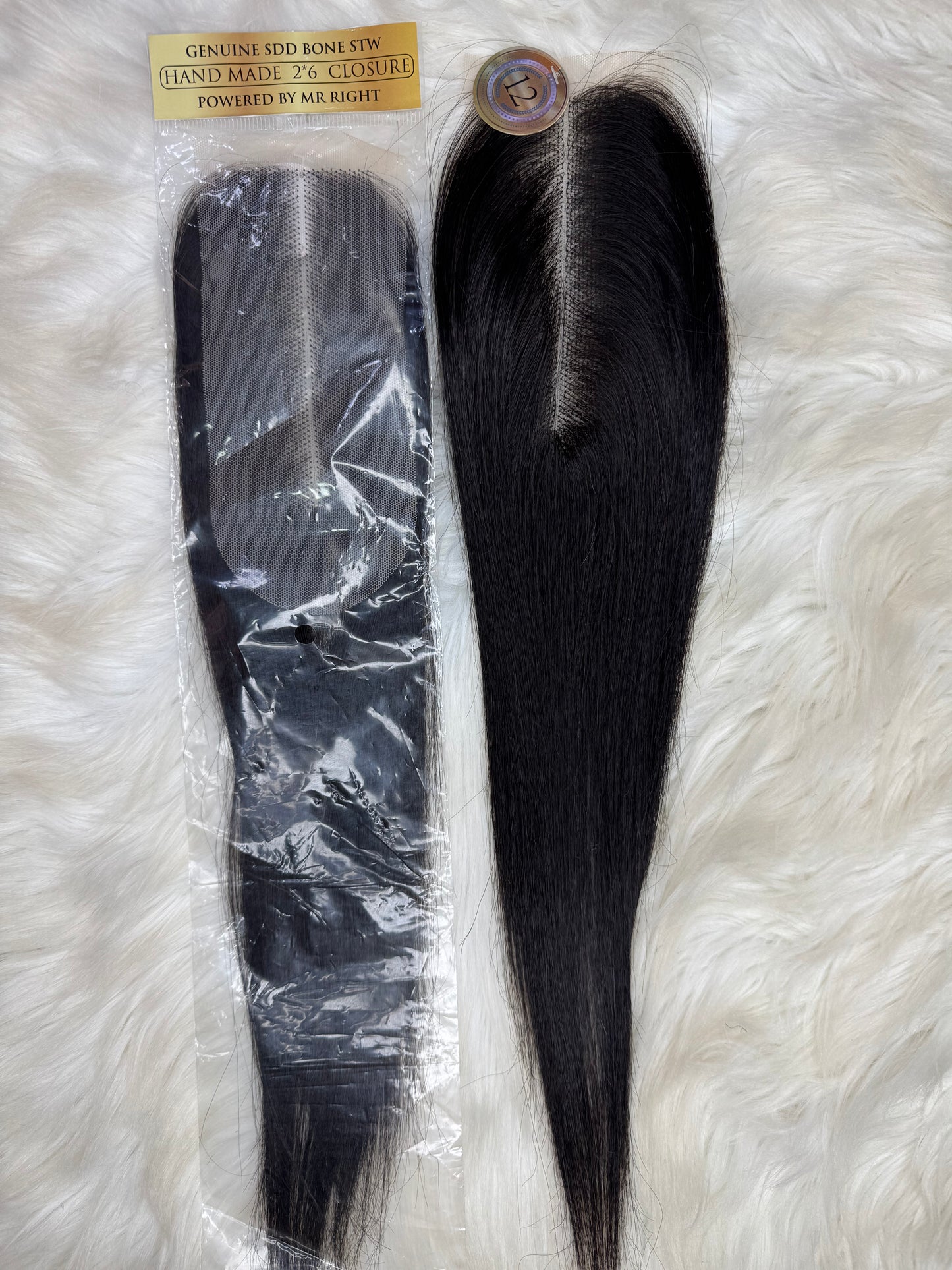 Mr Right 2x6 &5x5 lace closure Super double