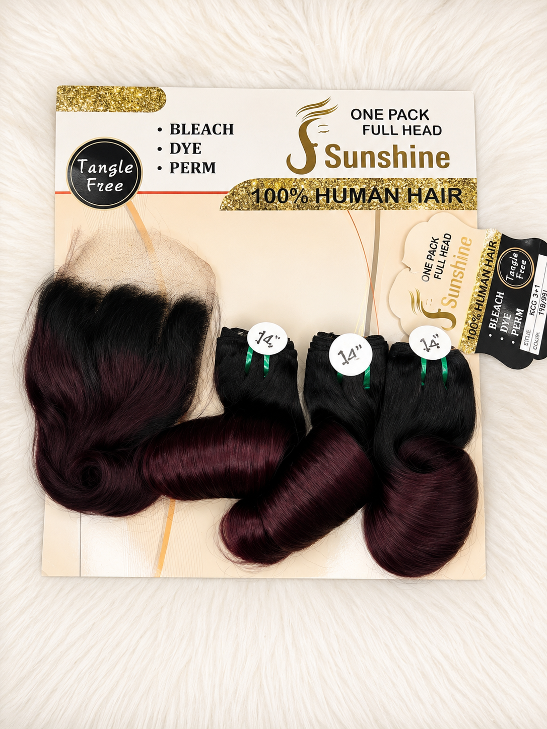 Sunshine egg curls+4x4 Col:1b/99j