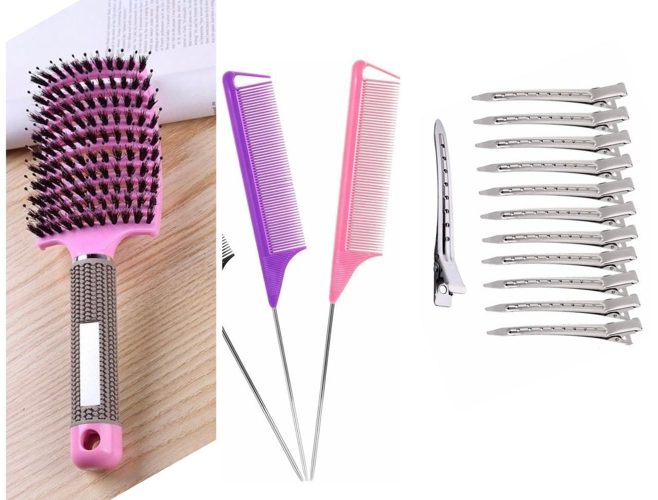 ⁠Hair Pins, Clips, Combs & Brush