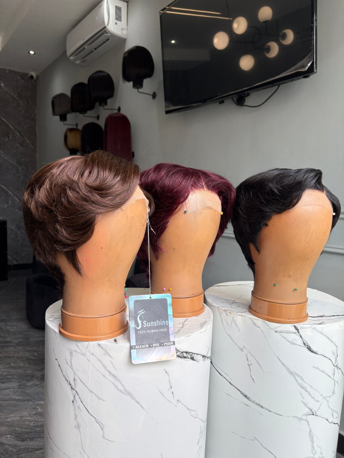 Akorfa 4x4 Pixie Cut Wig Code: sunshine