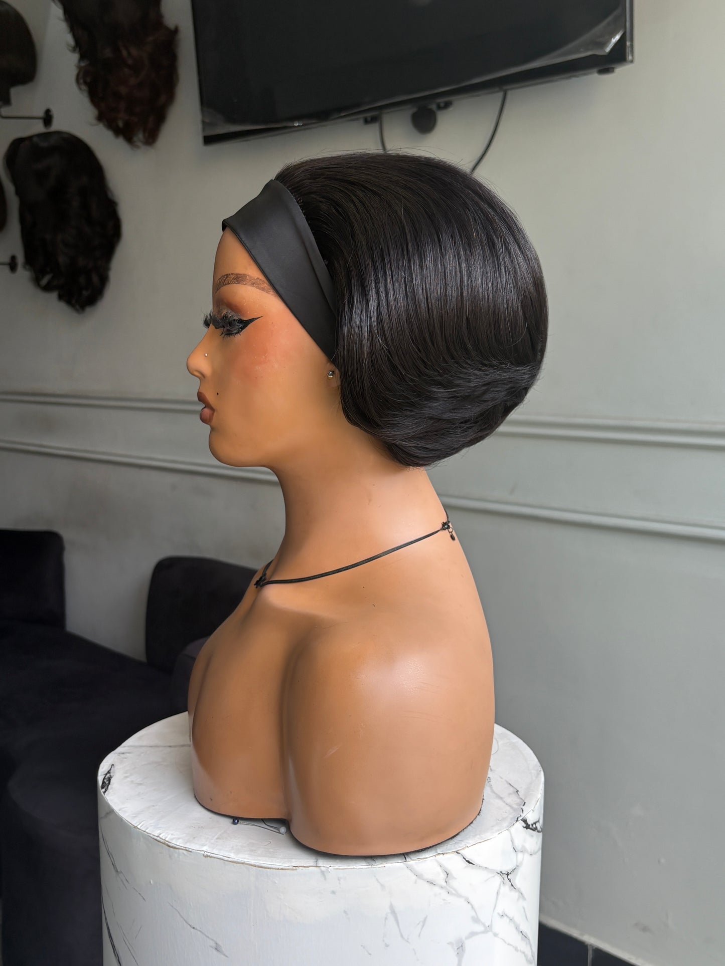 Layered Bob Band Wig 
Grade 11a,Code Sasson