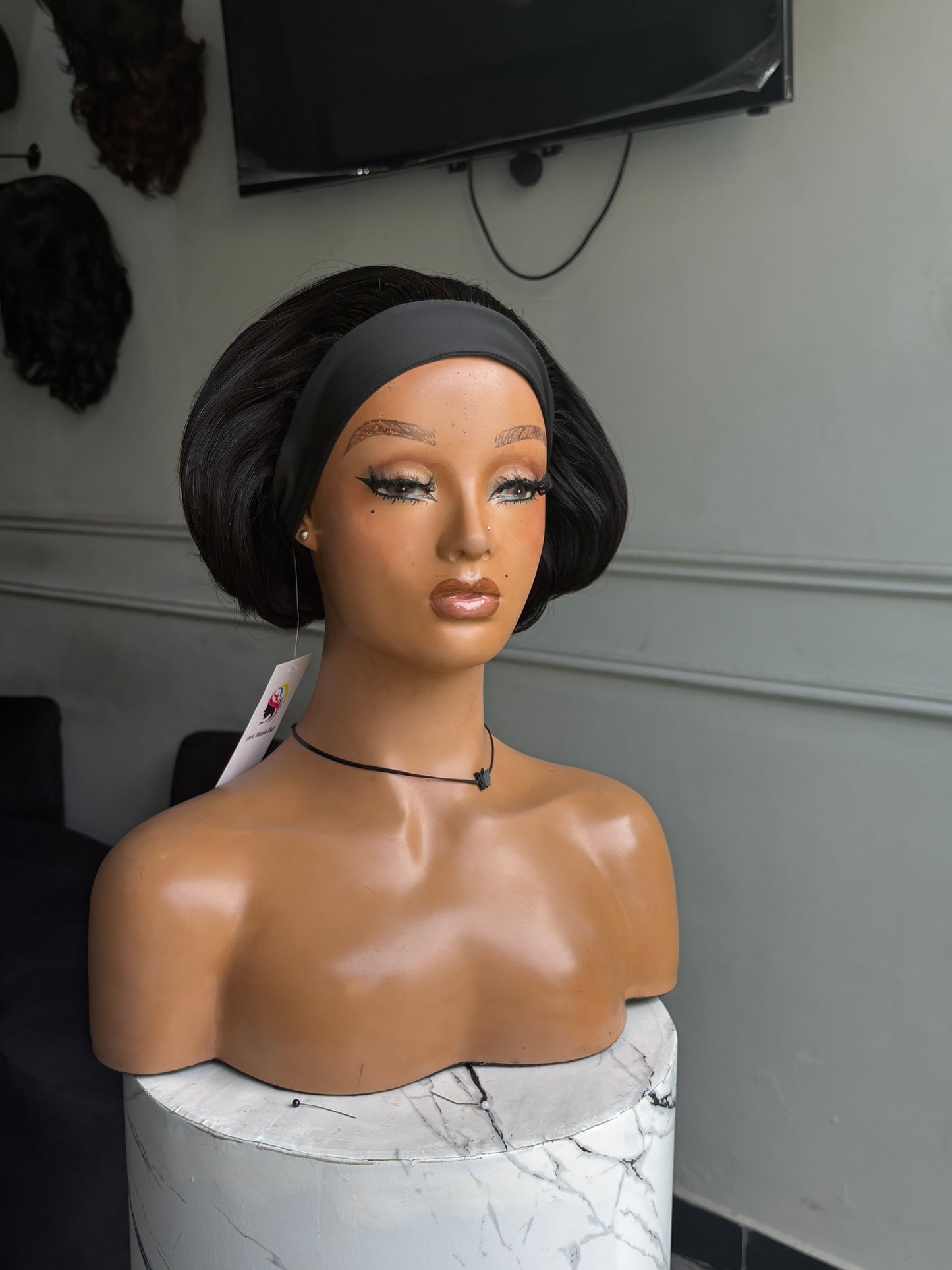 Layered Bob Band Wig 
Grade 11a,Code Sasson