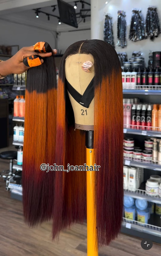 Vietnamese bone straight bundle color ombré 3 color shade