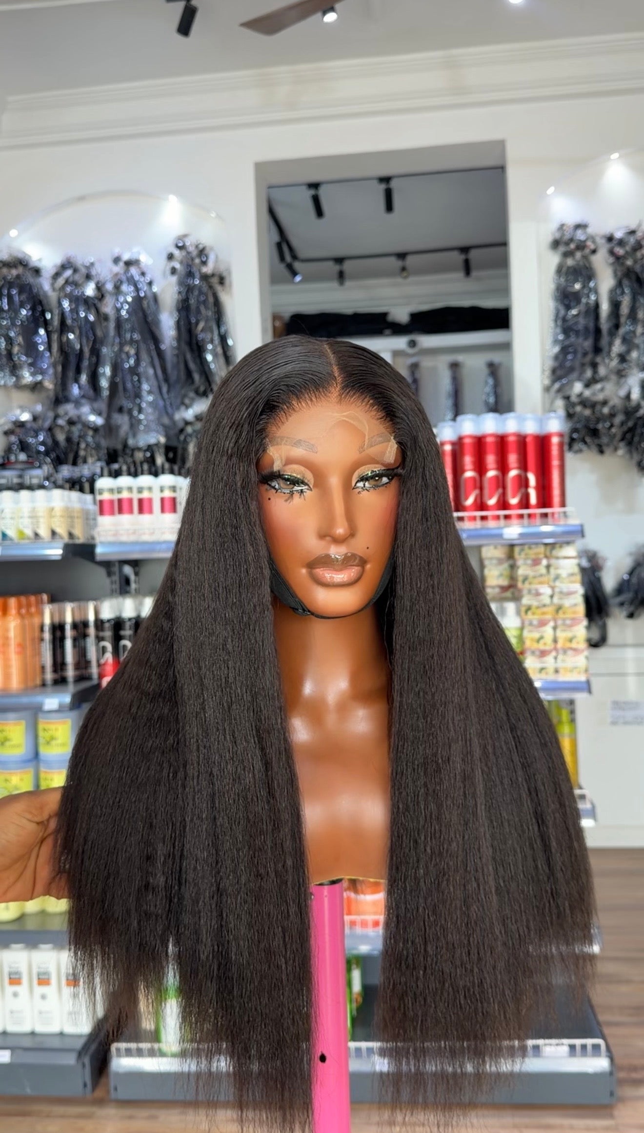 Hd lace 5x5 kinky straight SDD wig