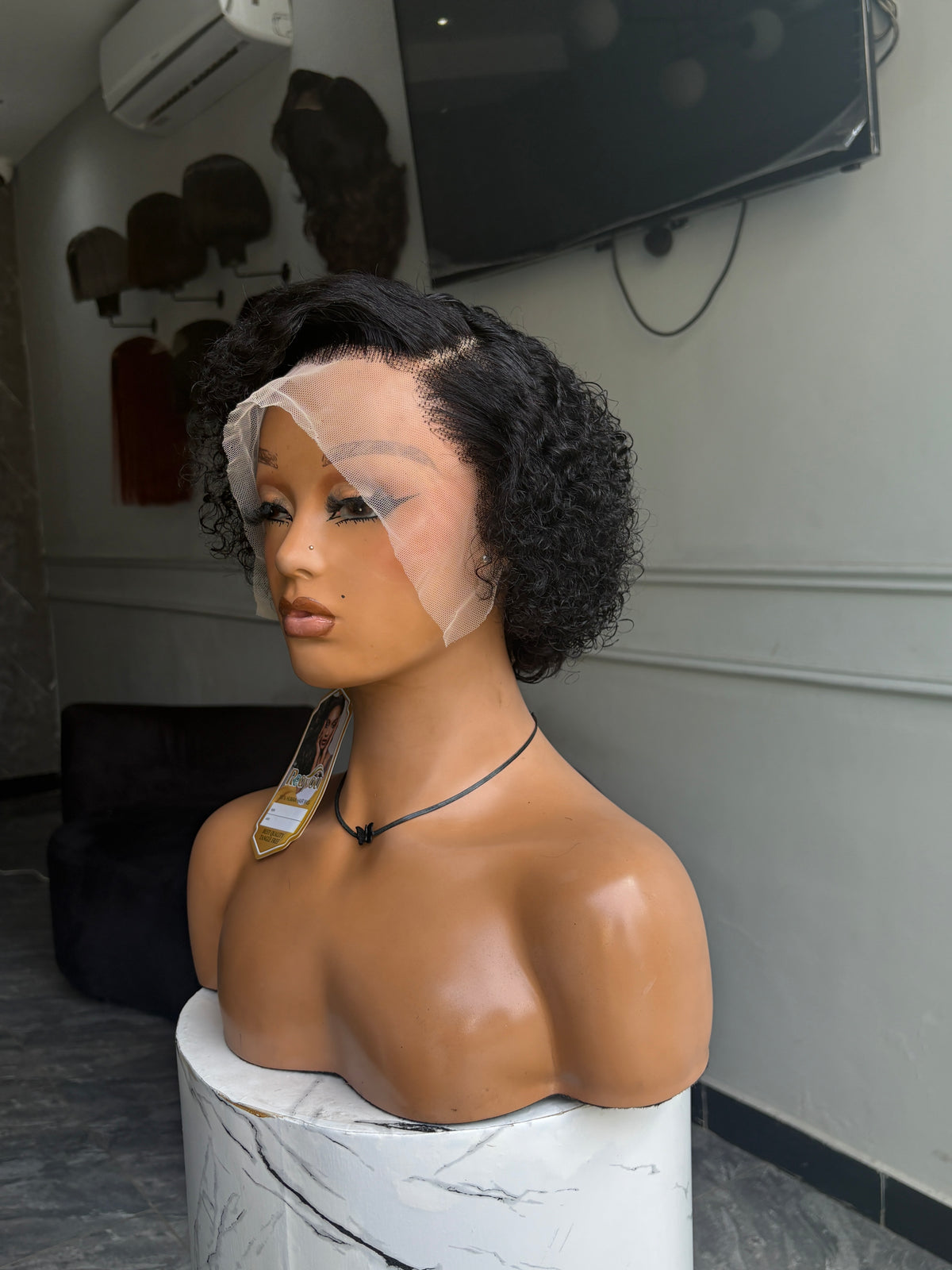 Short curly frontal wig SS03