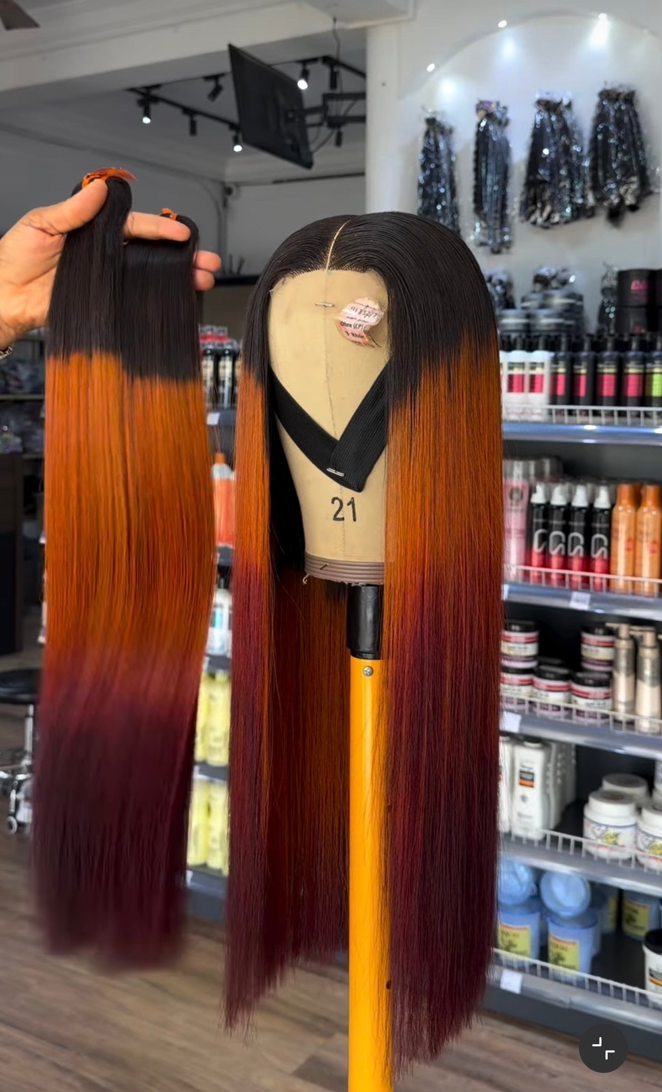 Vietnamese bone straight bundle color ombré 3 color shade