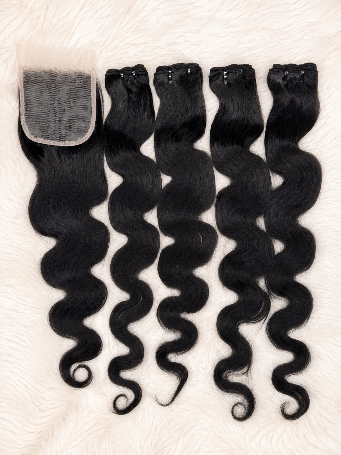4 bundles + closure combo bodywave