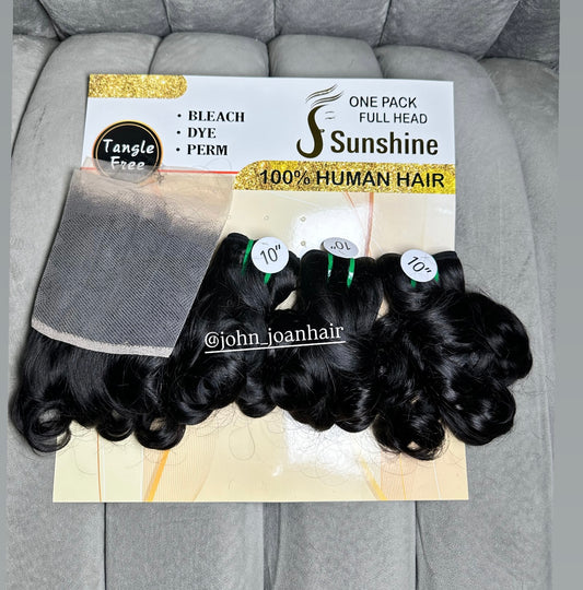 Sunshine spiral curls+13x4 frontal