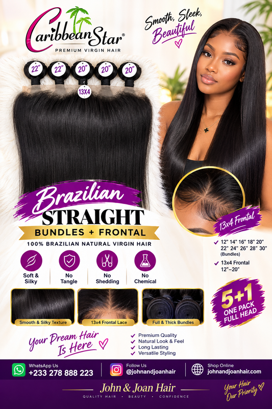 Caribbean Star Straight+13x4 lace frontal