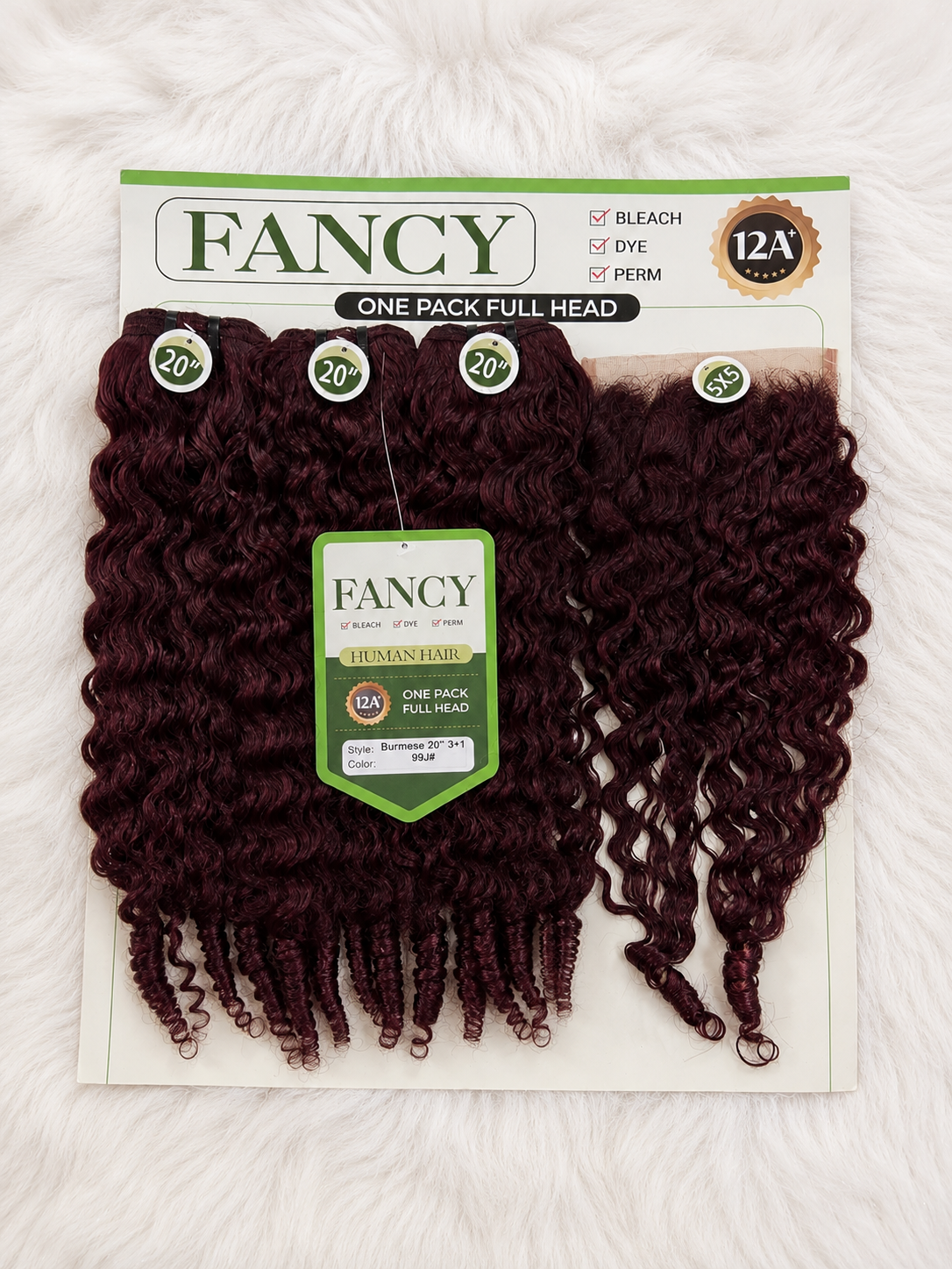 Fancy Burmese Curls+ 5x5 Col:99j