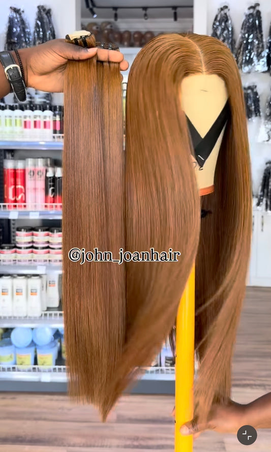 Vietnamese bone straight color golden brown