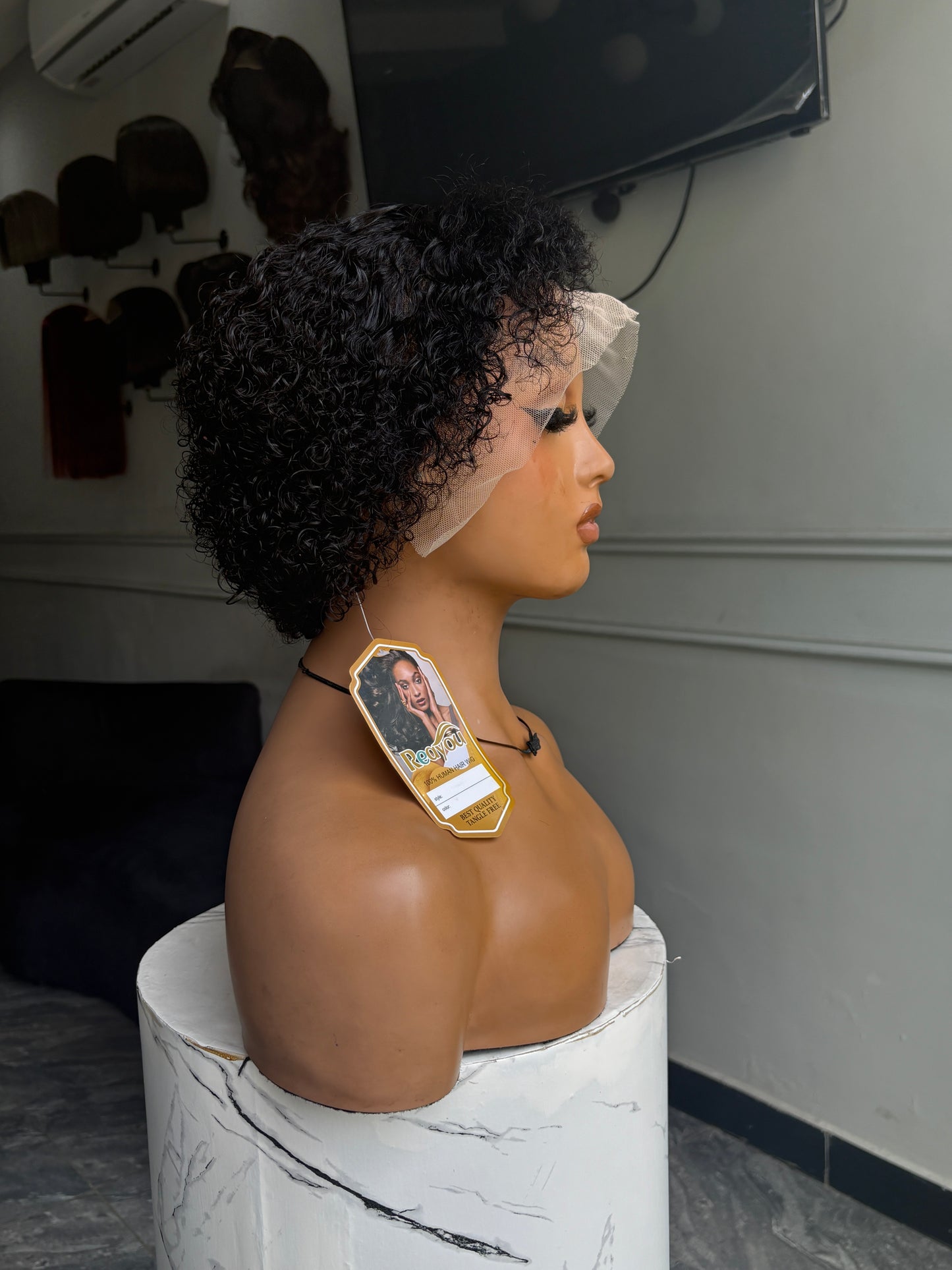 Short curly frontal wig SS03
