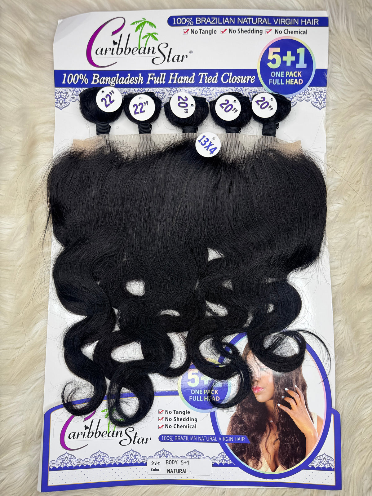 Carribbean Star Bodywave + 13x4 frontal