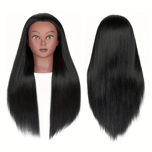 Toy with synthetic hair