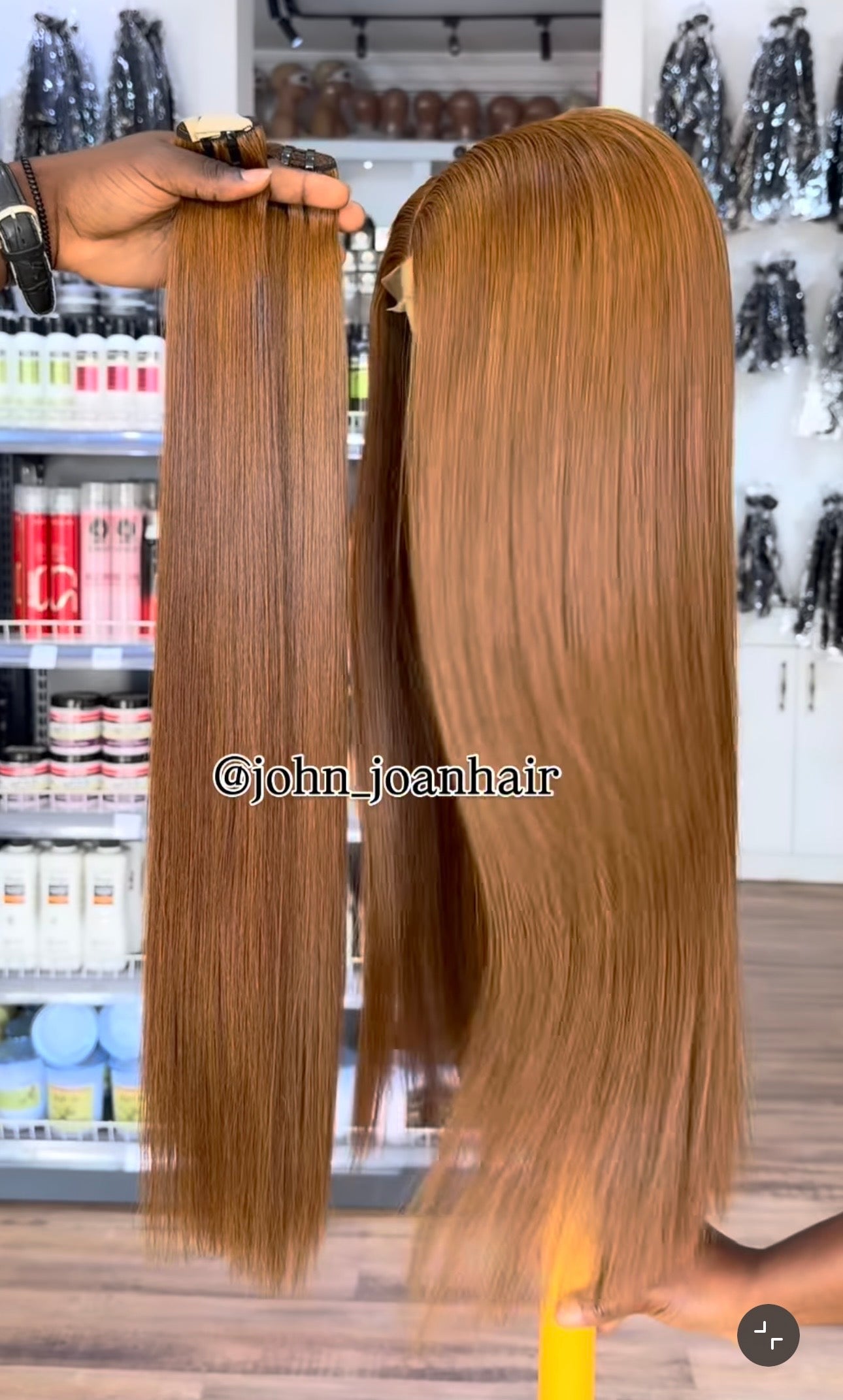Vietnamese bone straight color golden brown