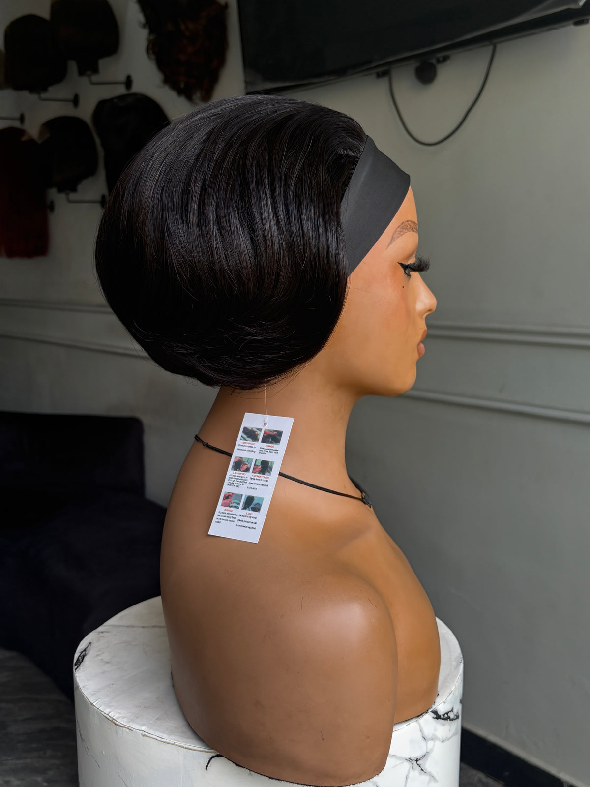 Layered Bob Band Wig 
Grade 11a,Code Sasson