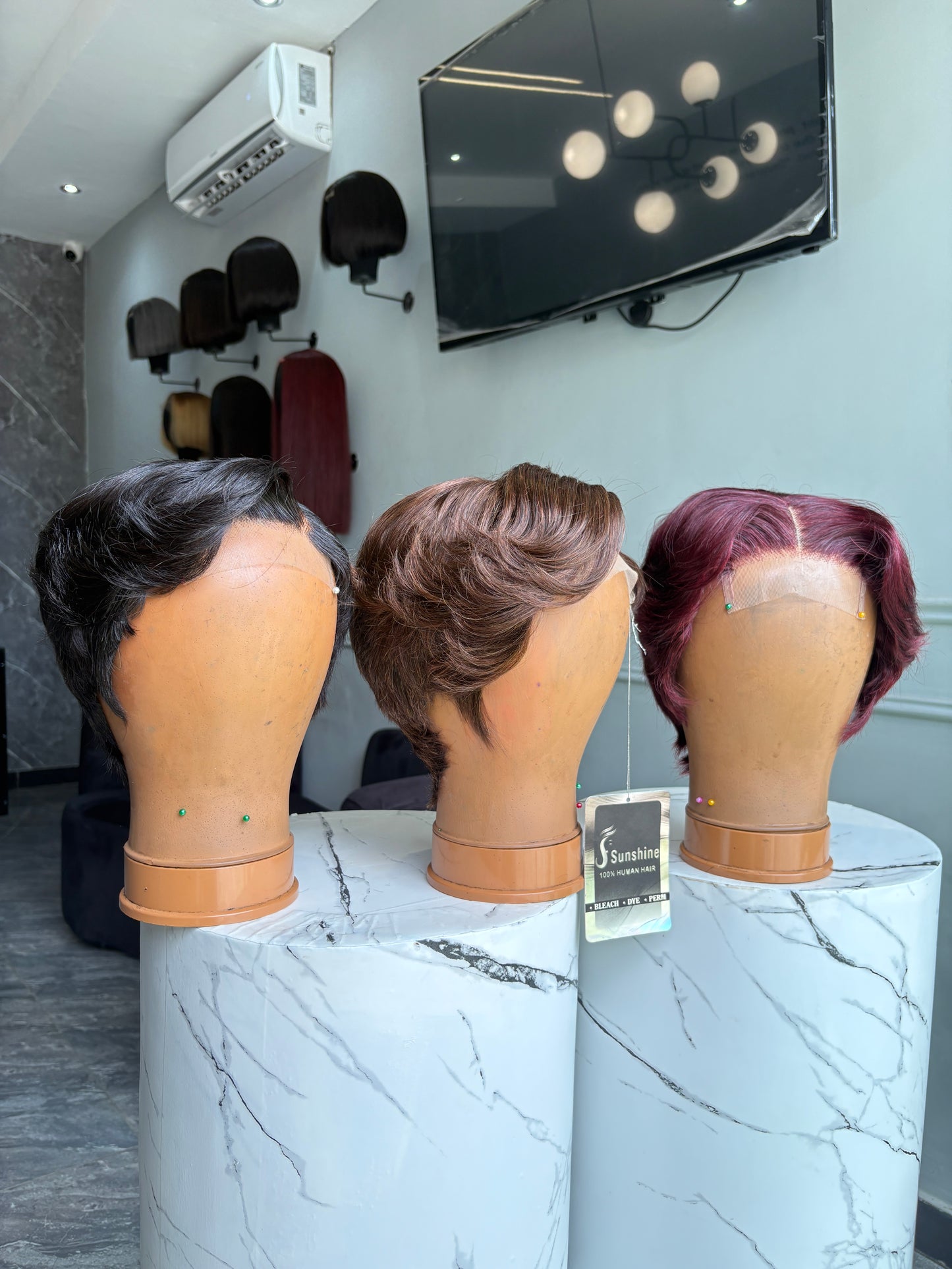 Akorfa 4x4 Pixie Cut Wig Code: sunshine