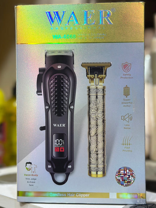 WAER Cordless Hair Clipper WA-6068