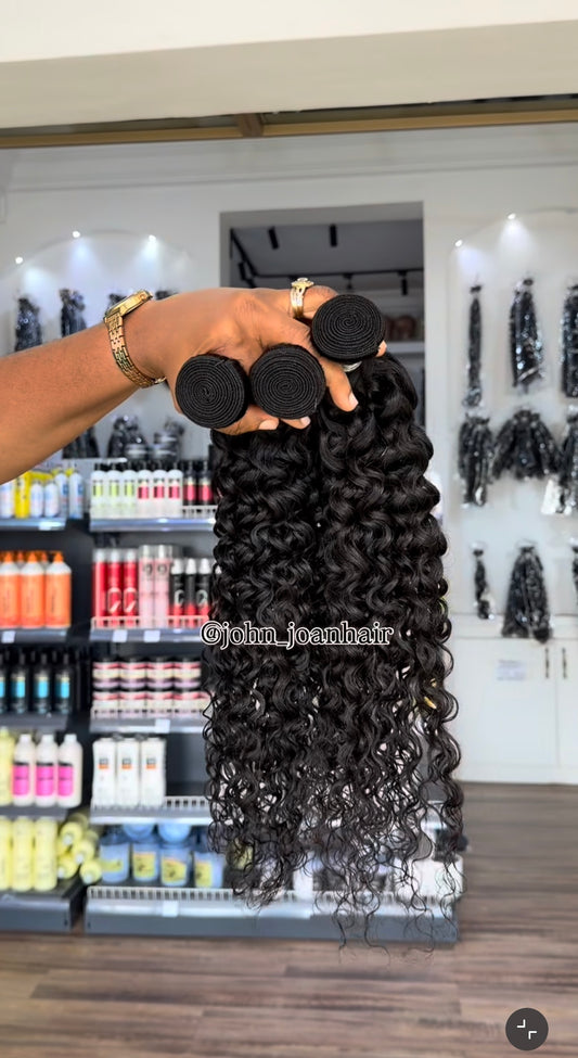Mongolian water curls bundle